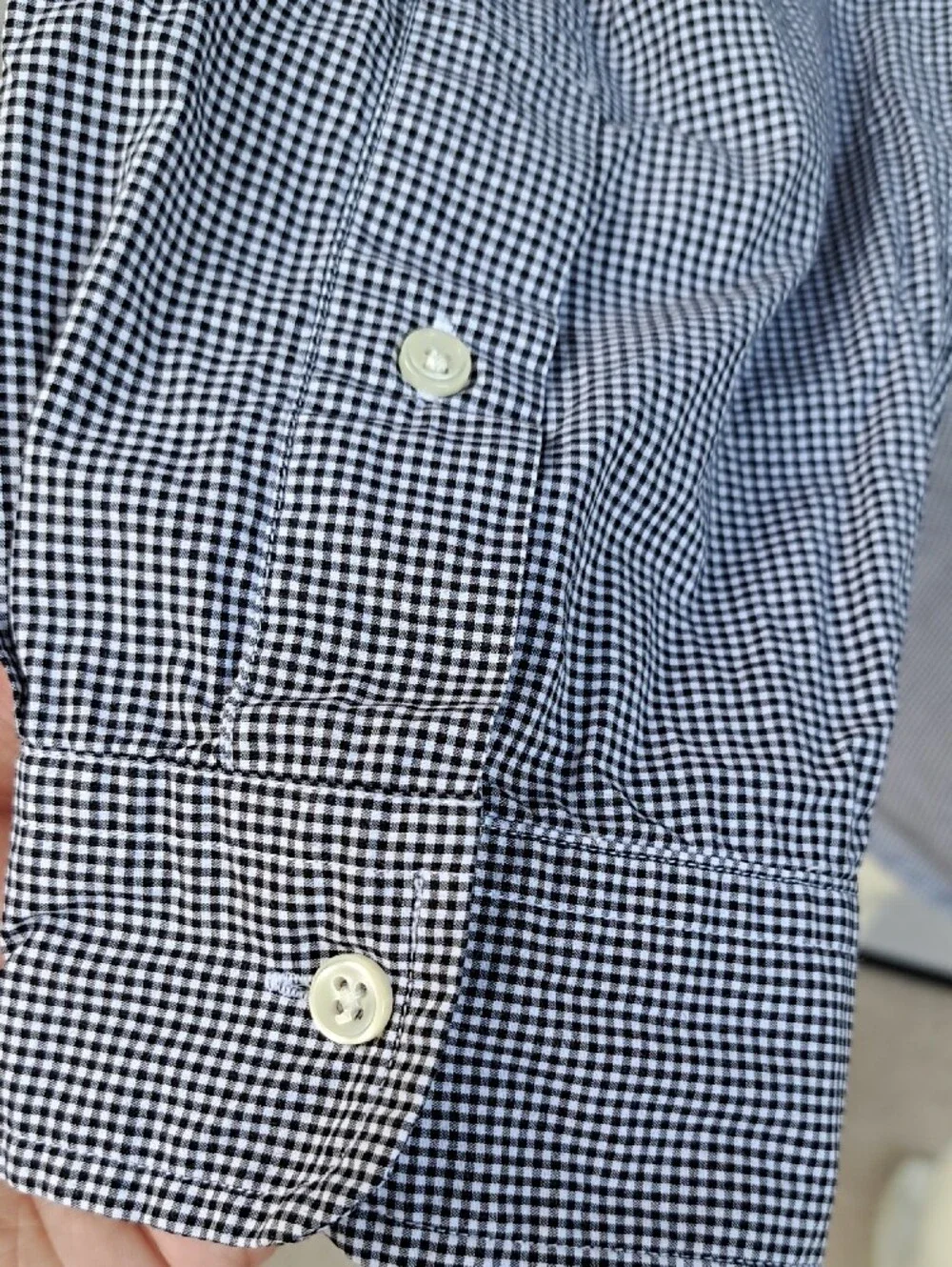 Polo by Ralph Lauren Navy and White Micro-Check Button-Down Shirt